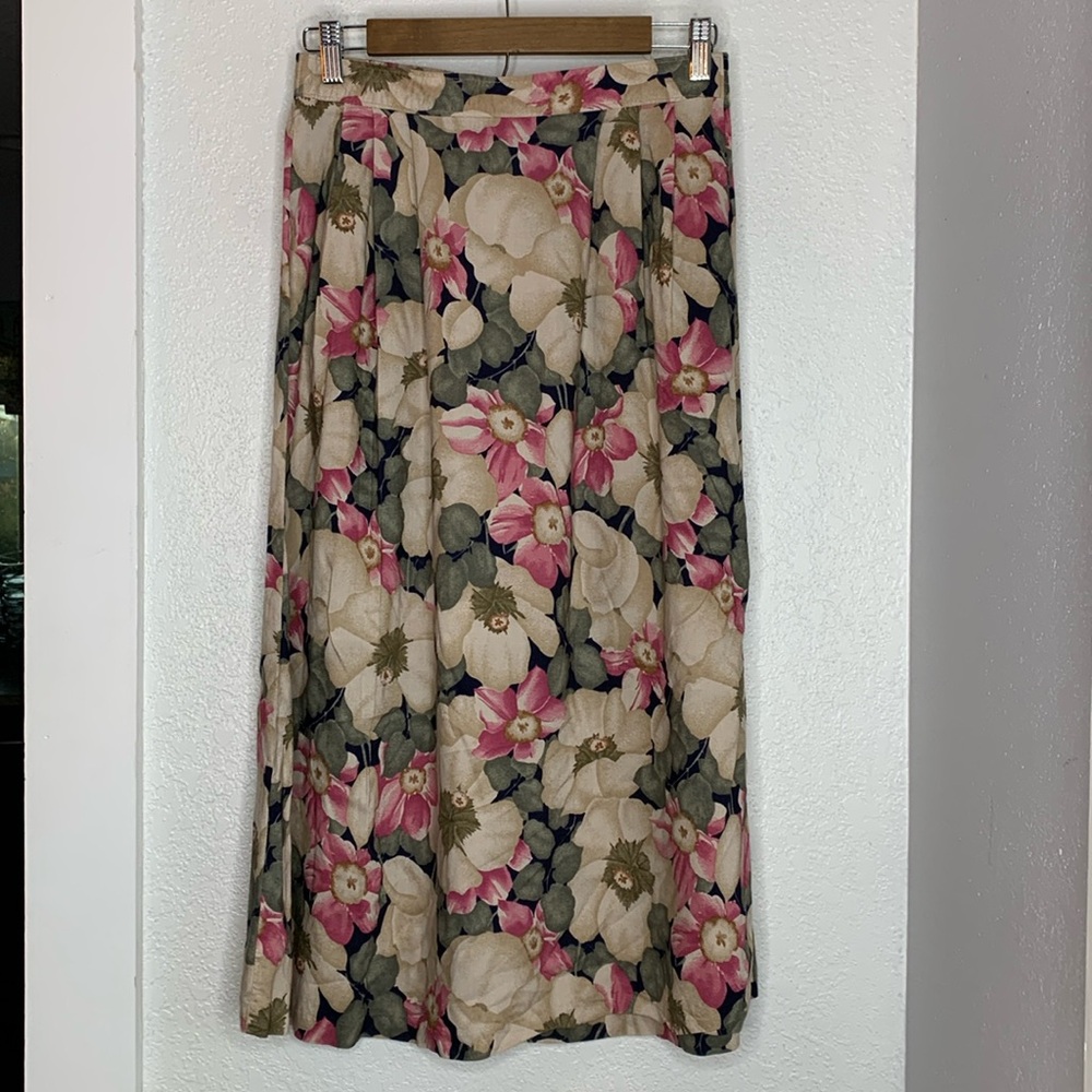 Vintage Potomac Collection Floral Max Skirt Cottagecore Boho Prairie quiet lux
